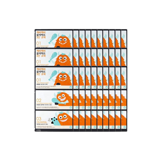 Wholesale A'PIEU - Goblin Blackhead 3 Step Nose Pack - 1pc 30ea Set | Carsha