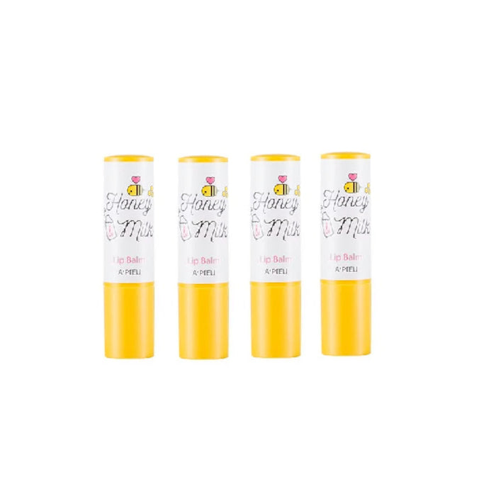 Wholesale A'PIEU Honey & Milk Lip Balm - 3.3g 4ea Set | Carsha