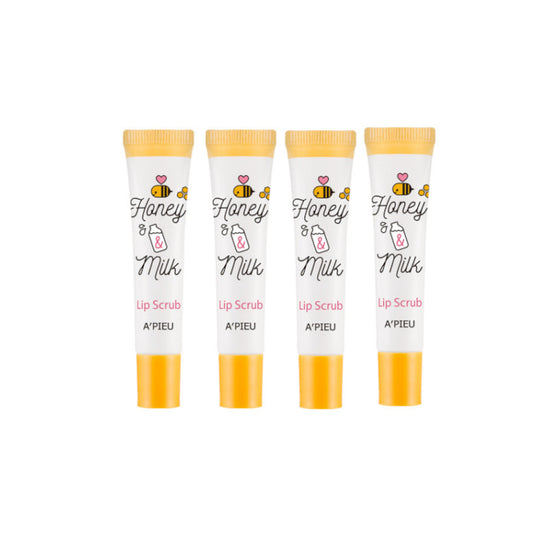Wholesale A'PIEU Honey & Milk Lip Scrub - 8ml 4ea Set | Carsha