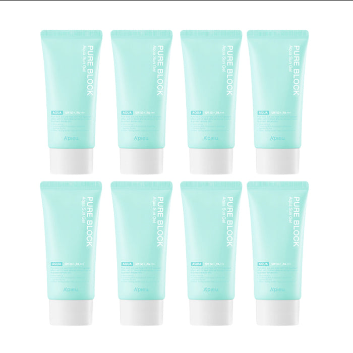 Wholesale A'PIEU Pure Block Aqua Sun Gel SPF50+ PA+++ 8ea Set | Carsha