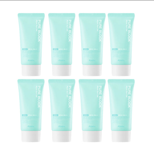 Wholesale A'PIEU Pure Block Aqua Sun Gel SPF50+ PA+++ 8ea Set | Carsha