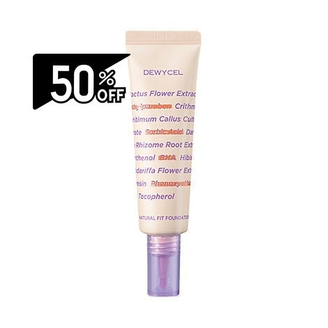 Dewycel Natural Fit Foundation 30ml  | Carsha Black Friday 50% OFF