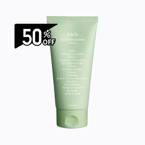 Abib Acne Foam Cleanser Heartleaf Foam | Carsha Black Friday 50% OFF