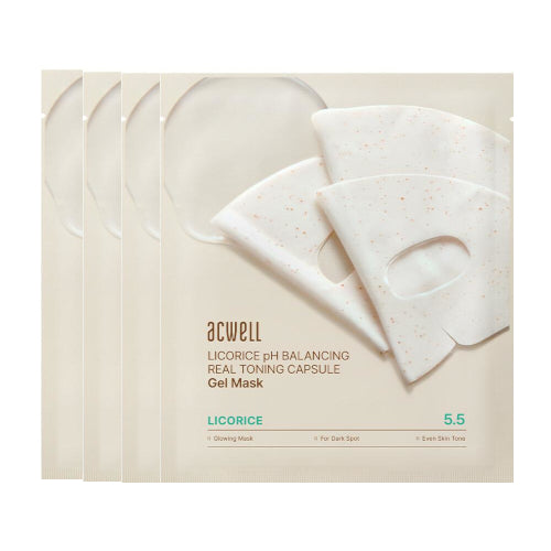 Wholesale ACWELL - Licorice pH Balancing Real Toning Capsule Gel Mask - 34g*4pcs | Carsha