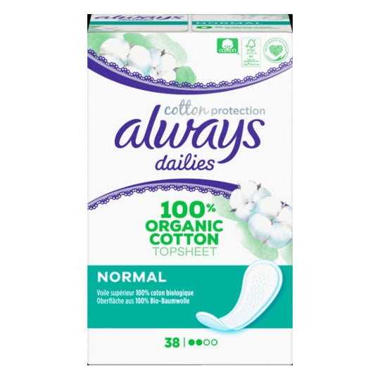 Wholesale Always Cotton Protection Dailies Normal Protège-Slips BIO X38 | Carsha