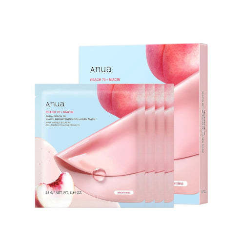 Wholesale ANUA - Peach 70 Niacin Brightening Collagen Mask - 4pcs | Carsha