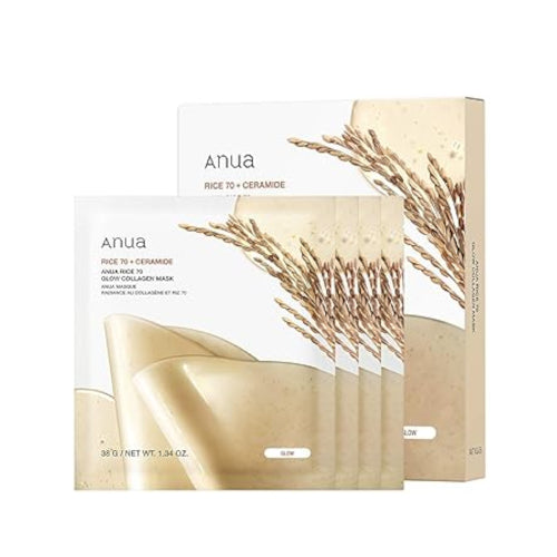 Wholesale ANUA - Rice 70 Glow Collagen Mask - 4pcs | Carsha