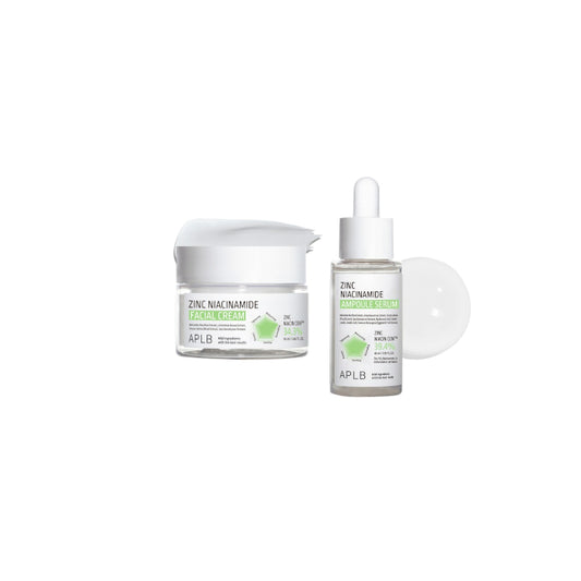 Wholesale APLB - Zinc Niacinamide Ampoule Serum - 40ml & Facial Cream - 55ml Set | Carsha