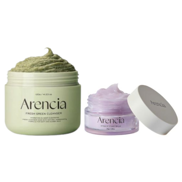 Wholesale Arencia - Fresh Green Rice Mochi Cleanser - 120g & Hyssop Fume Balm - 30g Set | Carsha