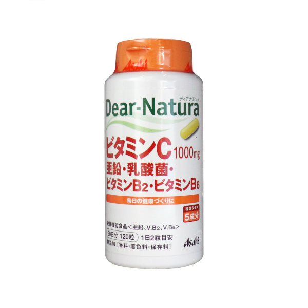 Wholesale Asahi - Dear Natura Vitamin C, Zinc, Lactic Acid Bacteria, Vitamin B2, Vitamin B6 Approximately 30 Days Supply - 120 tablets | Carsha