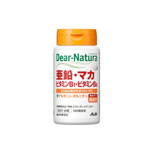 Wholesale Asahi - Dear Natura Zinc, Maca, Vitamin B1, Vitamin B6 30 Days Supply - 60 tablets | Carsha