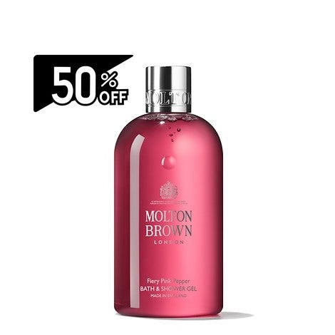 Molton Brown Fiery Pink Pepper Bath & Shower Gel 300ml | Carsha Black Friday 50% OFF