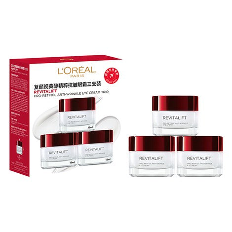 Loreal Paris Revitalift - Eye Cream Trio (eye Cream 15ml X 3) - Anti-aging - Set | Carsha Black Friday 50% OFF