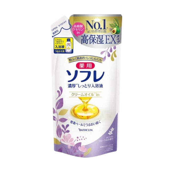 Wholesale BATHCLIN - Medicated Souffle Rich Moist Bath Liquid Refill - 400ml - White Floral | Carsha