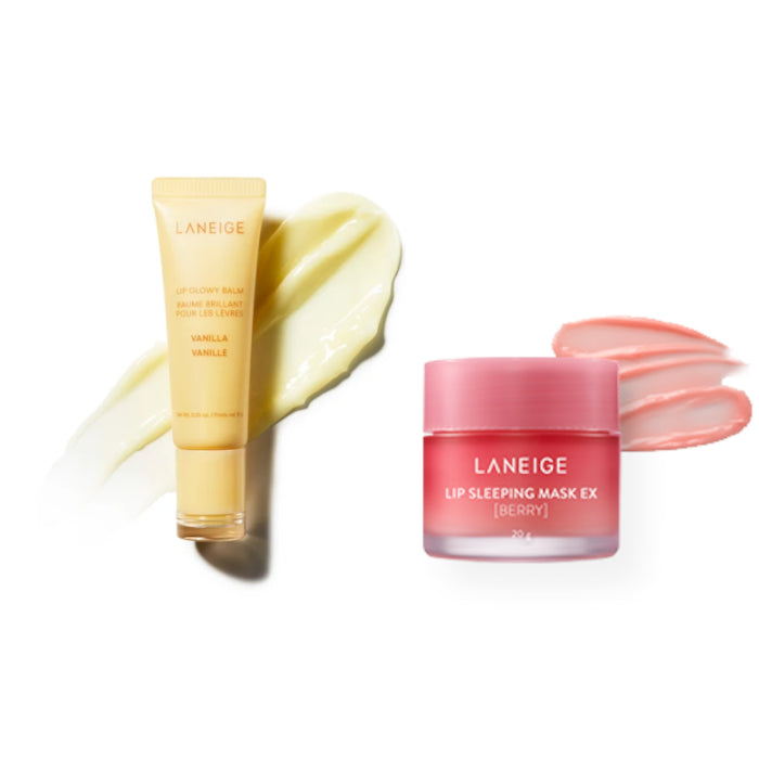 Wholesale LANEIGE - Lip Glowy Balm - 10g - Vanilla 1ea X Lip Sleeping Mask EX - 20g - Berry 1ea | Carsha