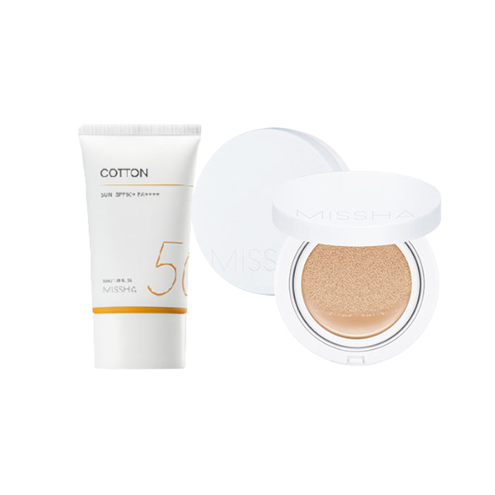 Wholesale Missha Missha Cotton Sun X Magic Cushion Moist Up Medium Beige Set | Carsha