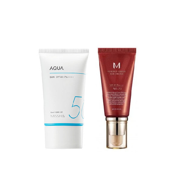 Wholesale Missha Aqua Sun X M Perfect Cover BB cream # 23 Set | Carsha