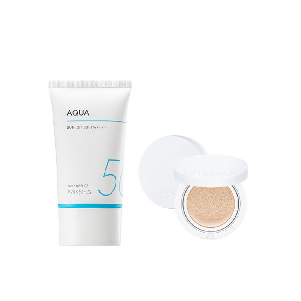 Wholesale Missha Aqua Sun X Magic Cushion Moist Up Light Beige Set | Carsha
