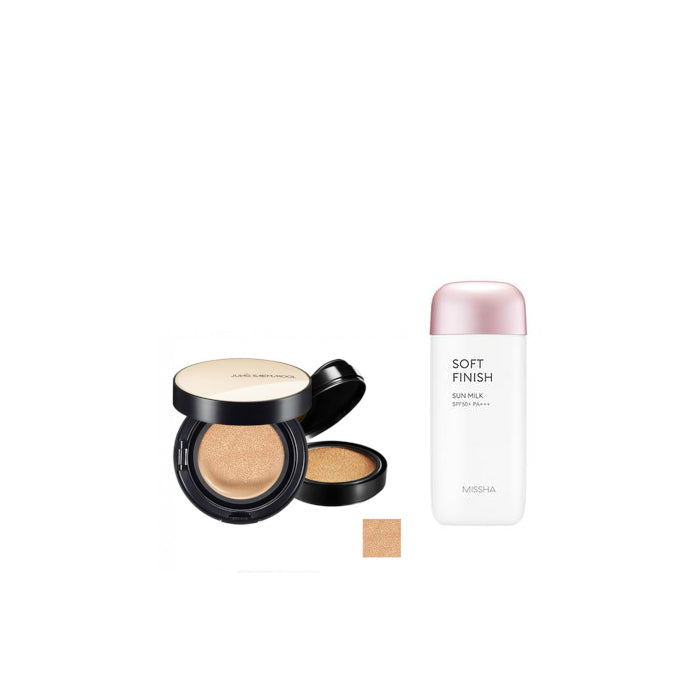 Wholesale MISSHA - All-Around Safe Block Soft Finish Sun Milk SPF50+ PA+++ - 70ml X Jung Saem Mool - Essential Skin Nuder Cushion -... | Carsha