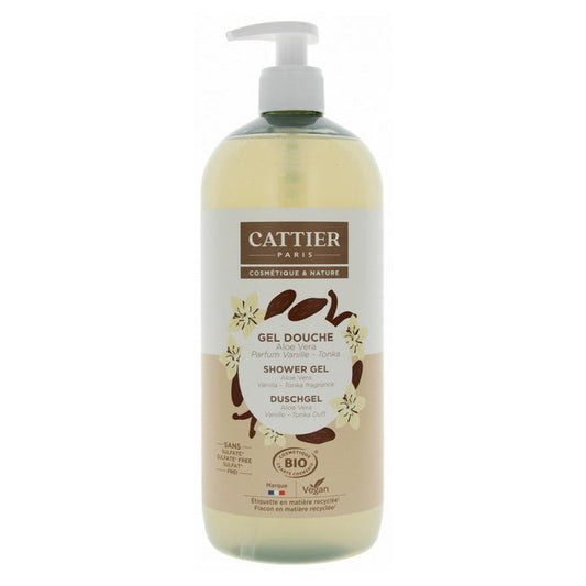 Cattier Gel Douche Aloe Vera Vanille Tonka Bio 1L
