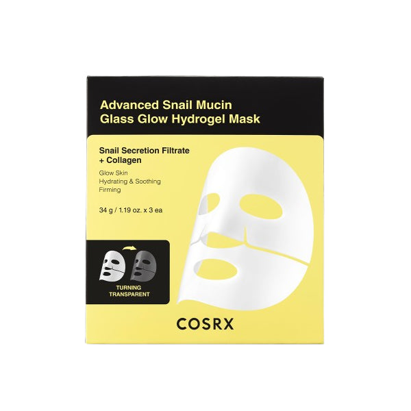 Wholesale Deal COSRX - Advanced Snail Mucin Glass Glow Hydrogel Mask - 3pcs | Carsha