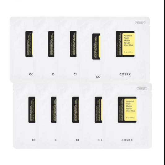 Wholesale Deal COSRX - Advanced Snail Mucin Power Essence Sheet Mask - 10pcs | Carsha