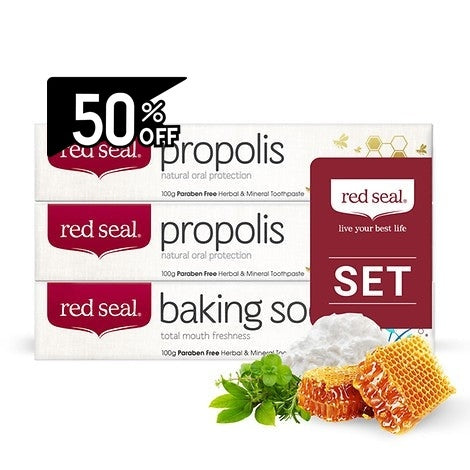 Red Seal Propolis Toothpaste 2+ Baking Soda Toothpaste 1 Set | Carsha Black Friday 50% OFF