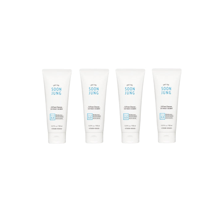 [Deal] ETUDE - Soon Jung 5.5 Foam Cleanser - 150ML - White (4ea) Set
