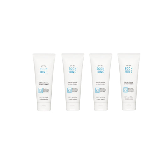 Wholesale Deal ETUDE - Soon Jung 5.5 Foam Cleanser - 150ML - White 4ea Set | Carsha