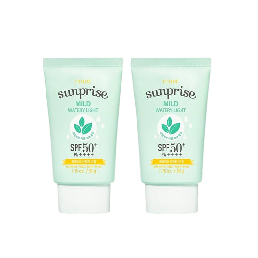 [Deal] ETUDE - Sunprise Mild Watery Light Sunscreen SPF 50+ PA++++ - 50g (2ea) Set