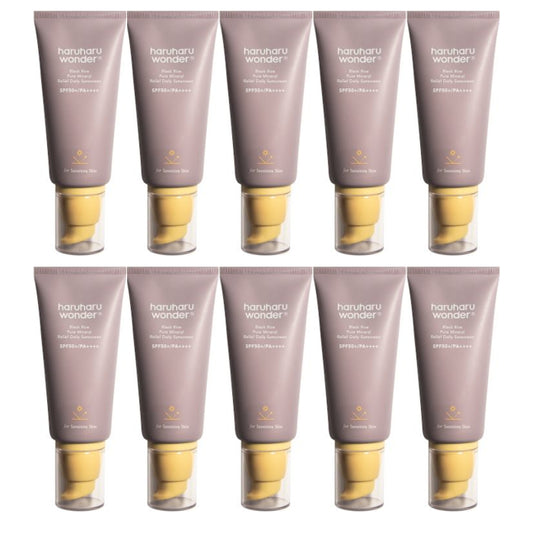 Wholesale Deal haruharu wonder - Black Rice Pure Mineral Relief Daily Sunscreen SPF50+ PA++++ - 50ml 10ea Set | Carsha