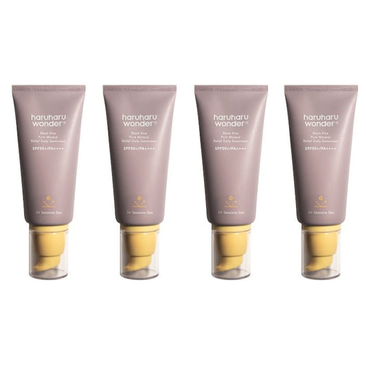 Wholesale Deal haruharu wonder - Black Rice Pure Mineral Relief Daily Sunscreen SPF50+ PA++++ - 50ml 4ea Set | Carsha