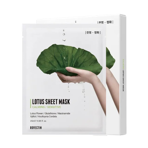 Wholesale Deal ROVECTIN - Lotus Sheet Mask - 5pcs | Carsha