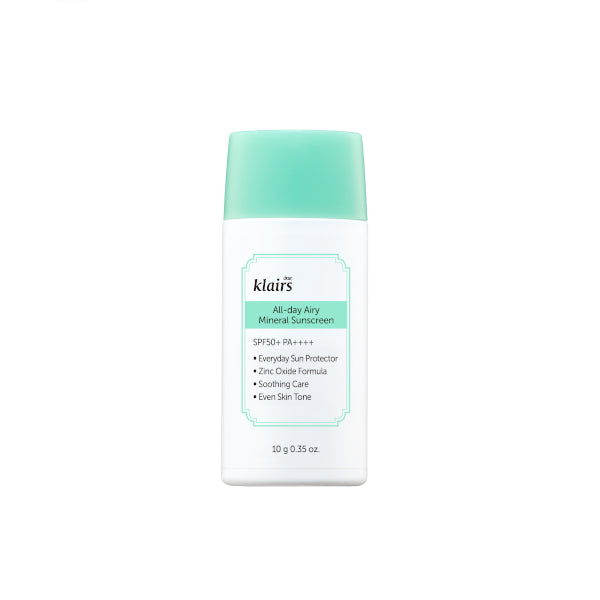 Wholesale Dear, Klairs - All-day Airy Mineral Sunscreen SPF50+ PA++++ - 10g | Carsha