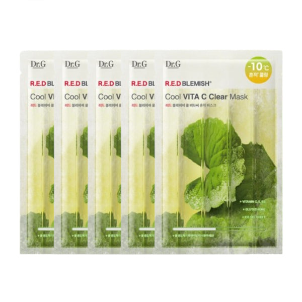 Wholesale Dr.G - R.E.D Blemish Cool Vita C Clear Mask - 5pcs | Carsha