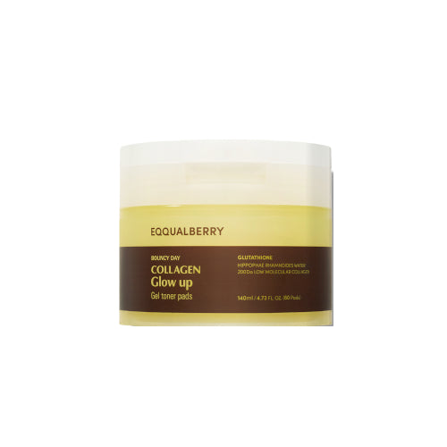 Wholesale EQQUALBERRY - Collagen Glow Up Gel Toner Pads - 140ml/60pads | Carsha