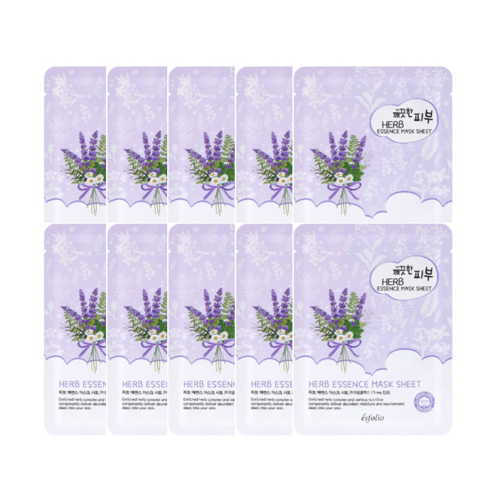 Wholesale esfolio - Pure Skin Essence Mask Sheet - 25ml*1pc - Herb 10ea Set | Carsha