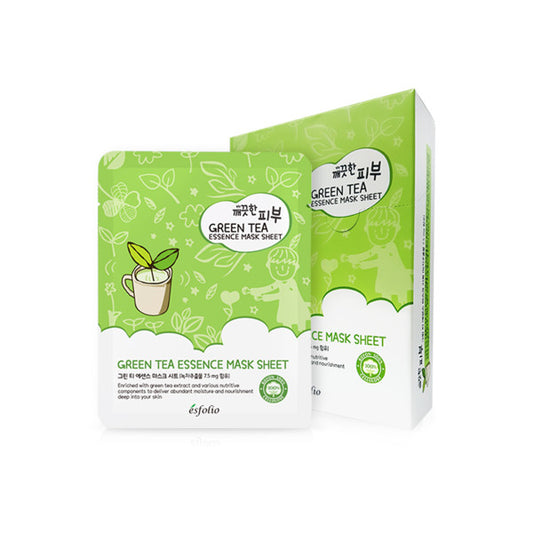 Wholesale Deal esfolio - Pure Skin Green Tea Essence Mask Sheet - 25ml X 10pcs | Carsha