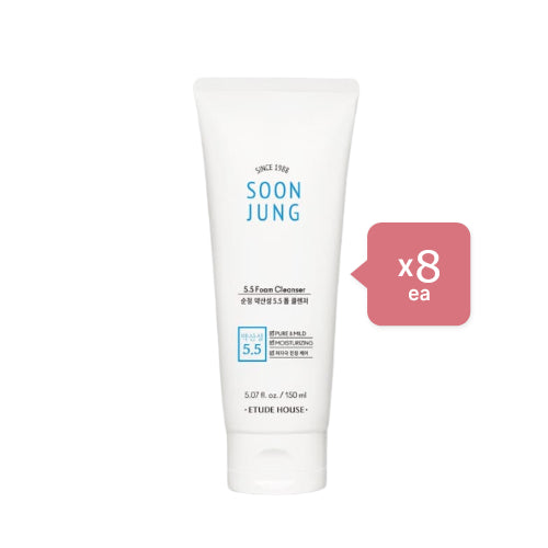 Wholesale Deal ETUDE - Soon Jung 5.5 Foam Cleanser - 150ML - White 8ea Set | Carsha