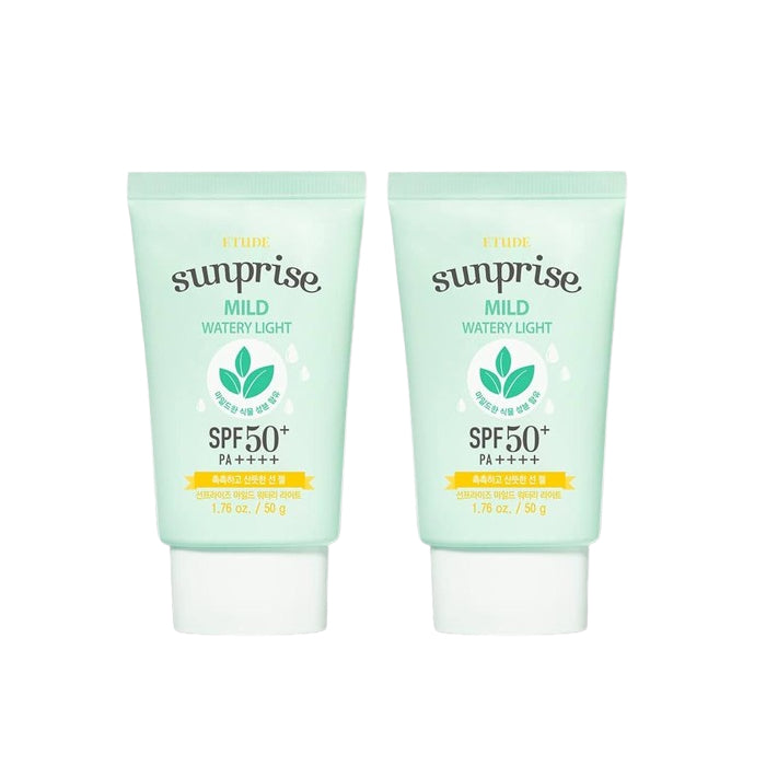 Wholesale ETUDE - Sunprise Mild Watery Light Sunscreen SPF 50+ PA++++ - 50g 2ea Set | Carsha