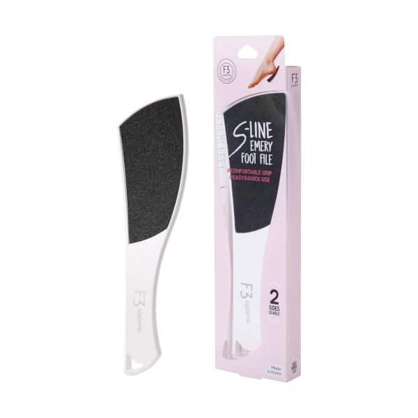 Wholesale F3 SYSTEMS - S-Line Emery Foot File - 1ea - Cream White | Carsha