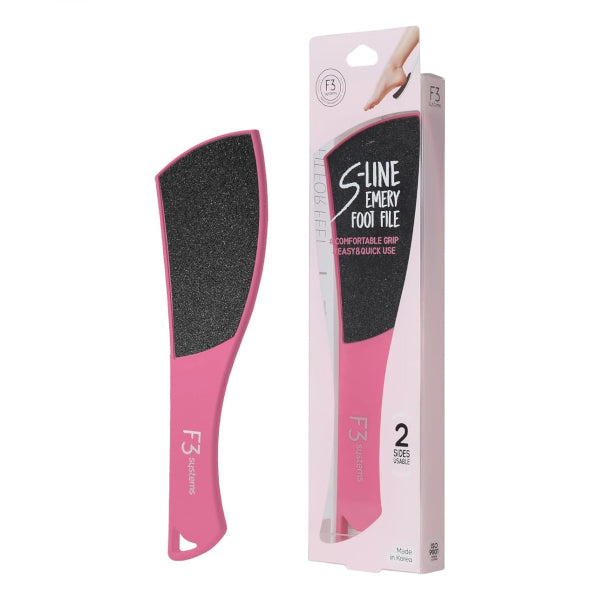Wholesale F3 SYSTEMS - S-Line Emery Foot File - 1ea - Sharp Pink | Carsha