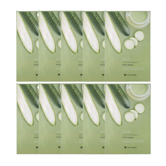 face republic Sleeping Beauty Face Mask - 23ml - Hydrating Cucumber Extract (10ea) Set