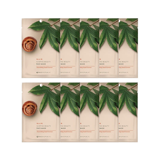 face republic Sleeping Beauty Face Mask - 23ml - Nourishing Snail Essence (10ea) Set