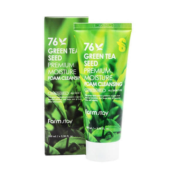 Wholesale Farm Stay - 76 Green Tea Seed Premium Moisture Foam Cleansing - 100ml | Carsha