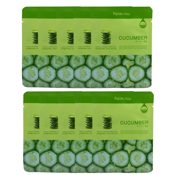 Wholesale Farm Stay - Visible Difference Mask Sheet - Cucumber - 10pc | Carsha