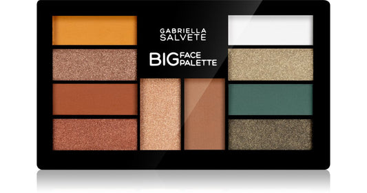 Gabriella salvete Palette ombretti, bronzo e illuminante Palette Big Face Palette 12 g