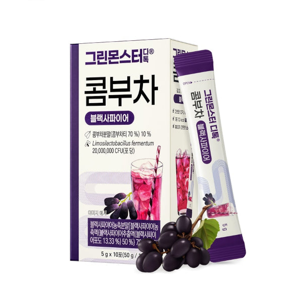 Wholesale Green Monster - D-toc Kombucha - 50g 5gx10ea - Black Sapphire | Carsha