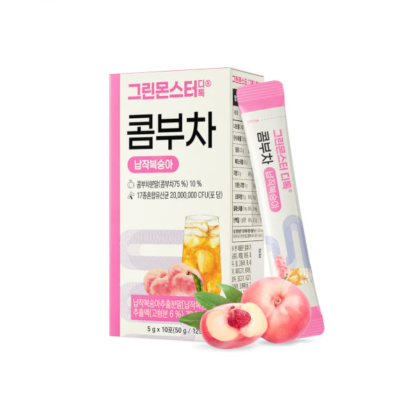 Wholesale Green Monster - D-toc Kombucha - 50g 5gx10ea - Flat Peach | Carsha