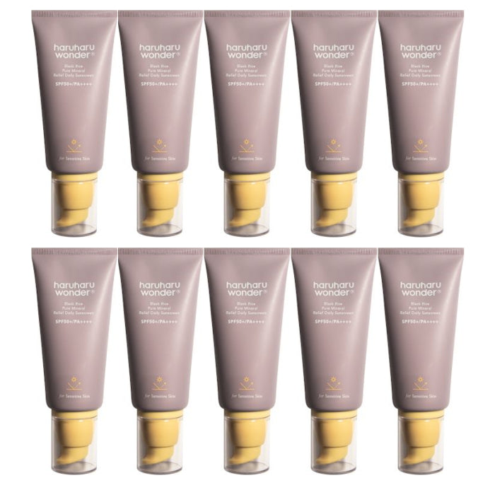 Wholesale haruharu wonder - Black Rice Pure Mineral Relief Daily Sunscreen SPF50+ PA++++ - 50ml 10ea Set | Carsha